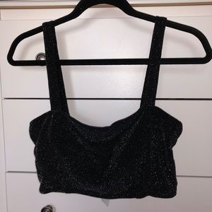Fashion Nova Sparkly Glitter Crop Top